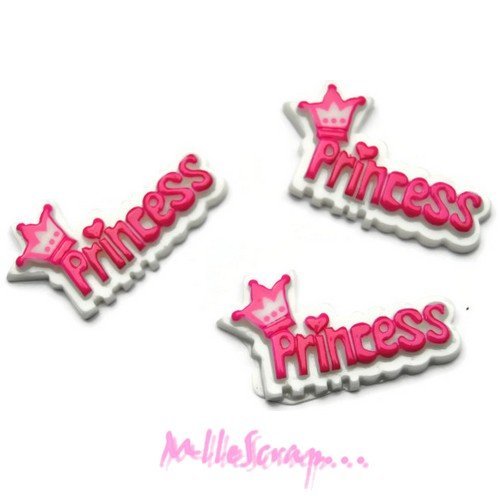 Princess cabochons résine embellissement scrapbooking carterie bijoux diy - 4 pièces