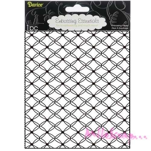 Grande plaque a4 et pochoir d'embossage "darice" scrapbooking carterie journaling diy - 1 pièce