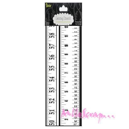 Longue plaque et pochoir d'embossage "darice" scrapbooking carterie journaling diy - 1 pièce