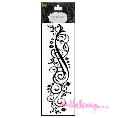 Longue plaque et pochoir d'embossage "darice" scrapbooking carterie journaling diy - 1 pièce
