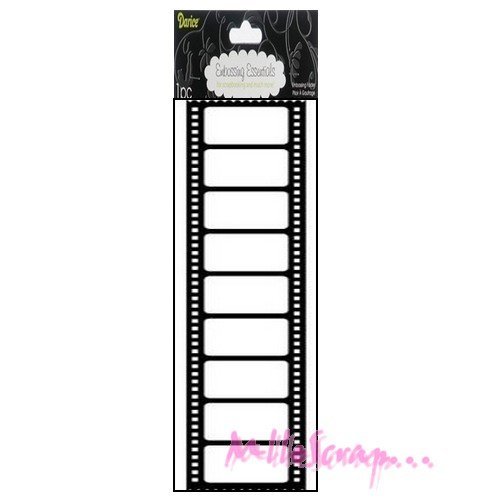 Longue plaque et pochoir d'embossage "darice" scrapbooking carterie journaling diy - 1 pièce
