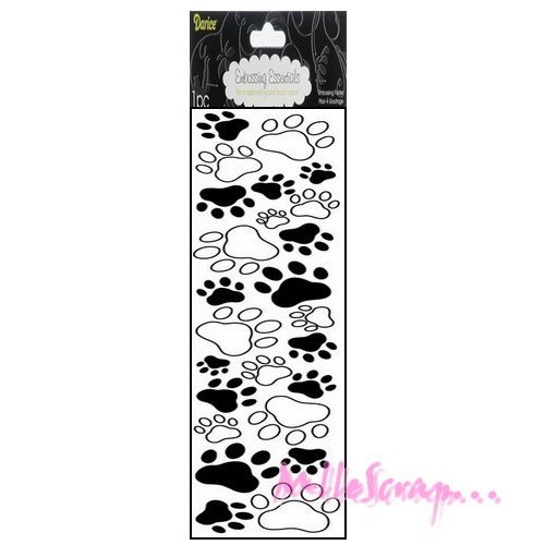 Longue plaque et pochoir d'embossage "darice" scrapbooking carterie journaling diy - 1 pièce