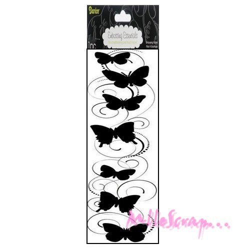 Longue plaque et pochoir d'embossage "darice" scrapbooking carterie journaling diy - 1 pièce
