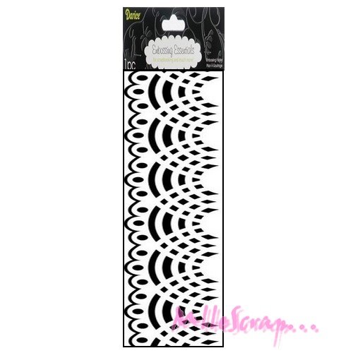 Longue plaque et pochoir d'embossage "darice" scrapbooking carterie journaling diy - 1 pièce