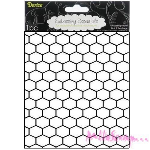 Plaque et pochoir d'embossage de la marque darice scrapbooking caterie journaling diy - 1 pièce