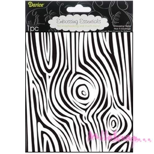 Plaque et pochoir d'embossage de la marque darice scrapbooking caterie journaling diy - 1 pièce