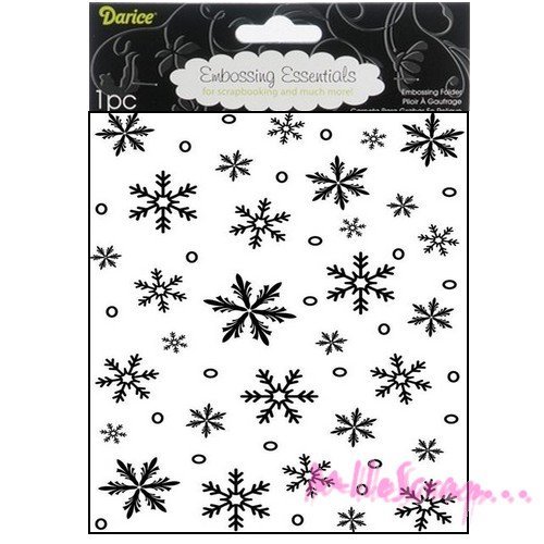 Plaque et pochoir d'embossage de la marque darice scrapbooking caterie journaling diy - 1 pièce