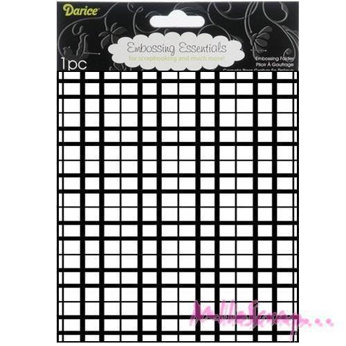 Plaque et pochoir d'embossage de la marque darice scrapbooking caterie journaling diy - 1 pièce