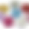 Fleurs appliques tissu sequins embellissement scrapbooking carterie couture diy - 8 pièces