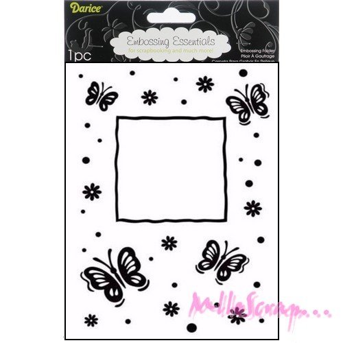 Plaque et pochoir d'embossage de la marque darice scrapbooking carterie diy - 1 pièce