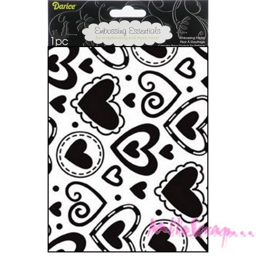 Plaque et pochoir d'embossage de la marque darice scrapbooking carterie diy - 1 pièce