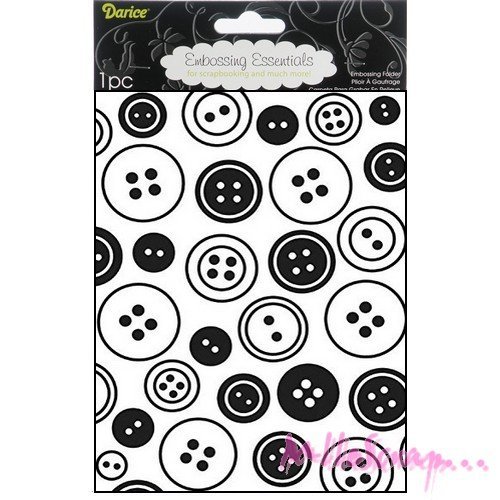 Plaque et pochoir d'embossage de la marque darice scrapbooking carterie diy - 1 pièce