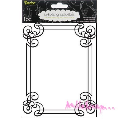 Plaque et pochoir d'embossage de la marque darice scrapbooking carterie diy - 1 pièce
