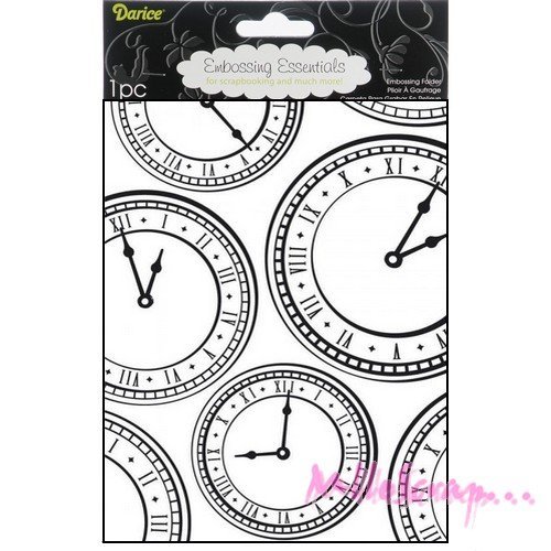 Plaque et pochoir d'embossage de la marque darice scrapbooking carterie diy - 1 pièce