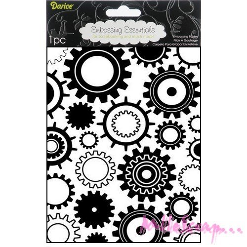 Plaque et pochoir d'embossage de la marque darice scrapbooking carterie diy - 1 pièce