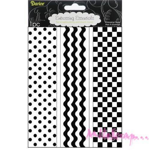 Plaque et pochoir d'embossage de la marque darice scrapbooking carterie diy - 1 pièce