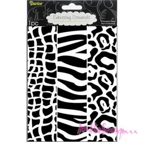 Plaque et pochoir d'embossage de la marque darice scrapbooking carterie diy - 1 pièce