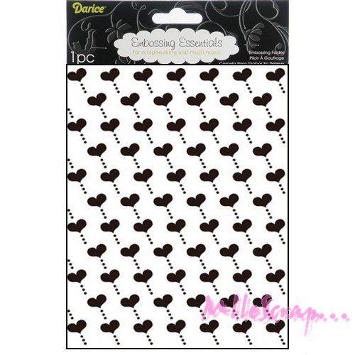 Plaque et pochoir d'embossage de la marque darice scrapbooking carterie diy - 1 pièce