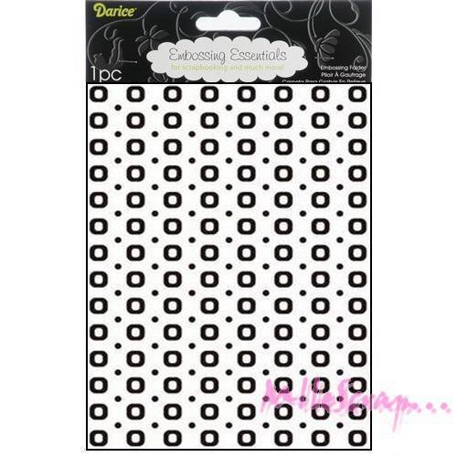 Plaque et pochoir d'embossage de la marque darice scrapbooking carterie diy - 1 pièce