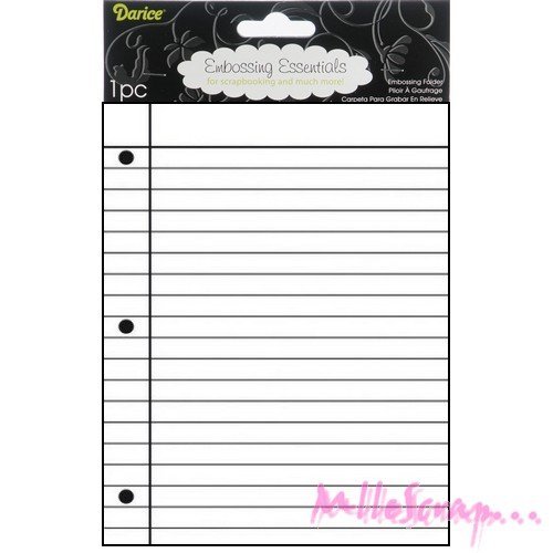 Plaque et pochoir d'embossage de la marque darice scrapbooking carterie diy - 1 pièce