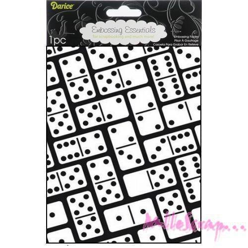 Plaque et pochoir d'embossage de la marque darice scrapbooking carterie diy - 1 pièce