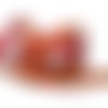 Ruban imprimé tissu satin "houx" noel embellissement scrapbooking carterie couture diy - 1 mètre