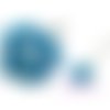 Petites roses bleu fleurs papier avec tige embellissement scrapbooking carte diy - 10 pièces