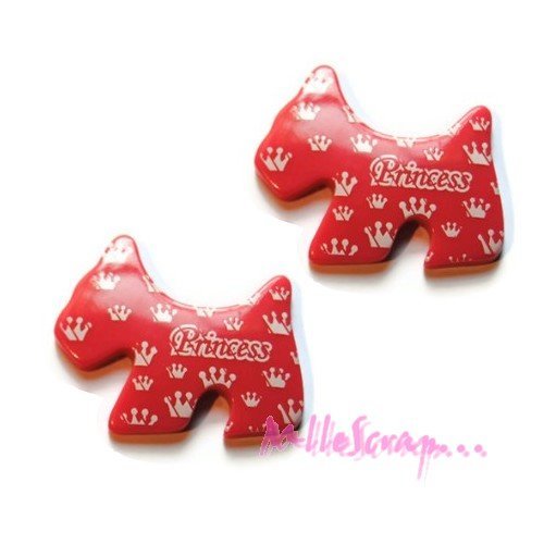 Grands chiens cabochons résine embellissements scrapbooking carterie bijoux diy - 2 pièce