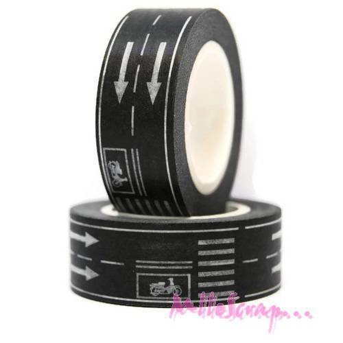 Masking tape déco autocollant embellissement scrapbooking carterie diy journaling - 10 mètres