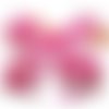 Fleurs  appliques tissu rose embellissement scrapbooking carterie couture diy - 5 pièces