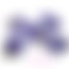 Fleurs  appliques tissu violet embellissement scrapbooking carterie couture diy - 5 pièces