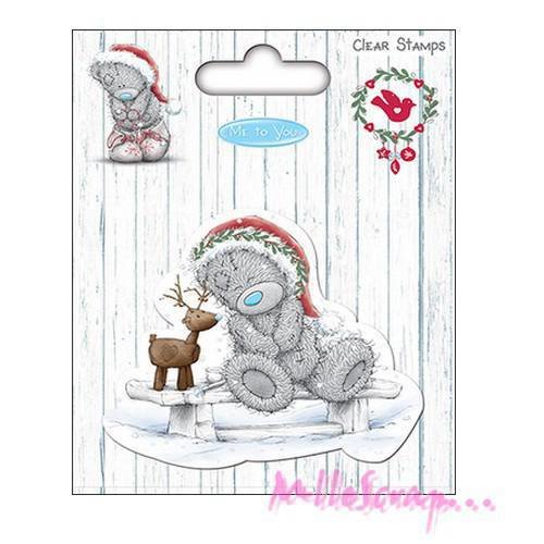 *tampons transparents "me to you christmas" 2 embellissement scrapbooking (ref.110)* . 