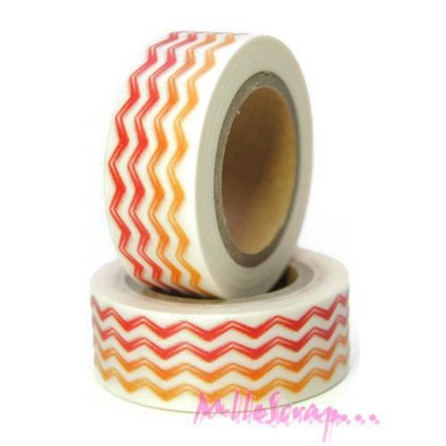 *10 m masking tape zig zag déco autocollant embellissement scrapbooking 11 * 