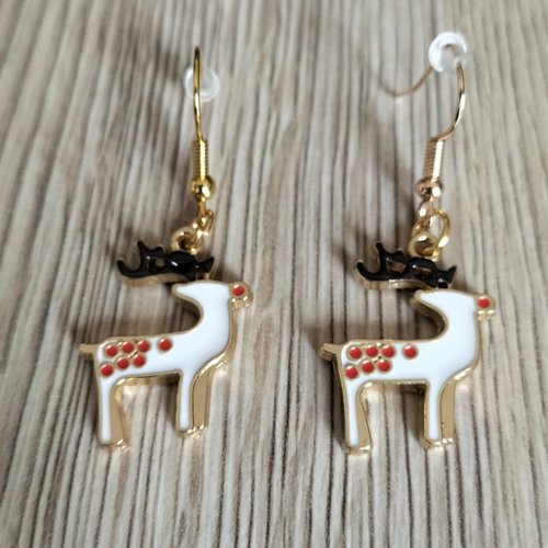 Boucles d'oreilles cerfs de noel