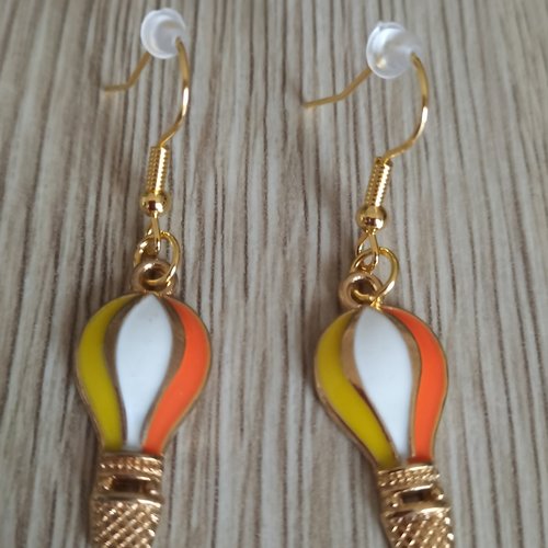 Boucles d'oreilles montgolfières