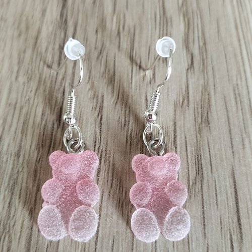 Boucles d'oreilles oursons bonbons haribo
