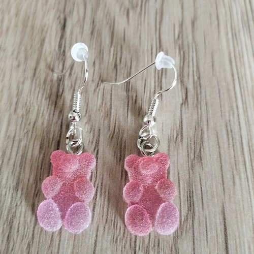 Boucles d'oreilles oursons bonbons haribo