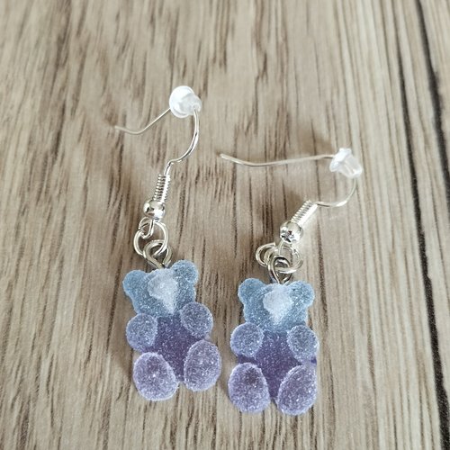Boucles d'oreilles oursons bonbons haribo