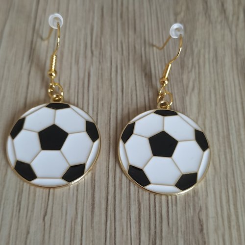 Boucles d'oreilles ballons de football coupe du monde
