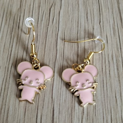 Boucles d'oreilles souris