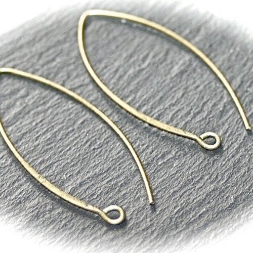 6  attaches crochet laiton couleur bronze  en demi lune 40mm