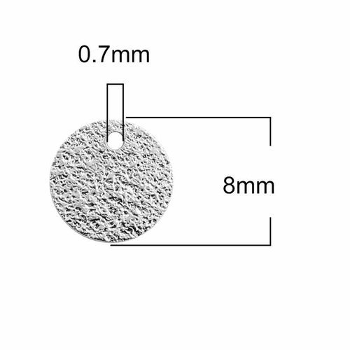 Sequin  stardust rond argenté x6 diametre 8mm