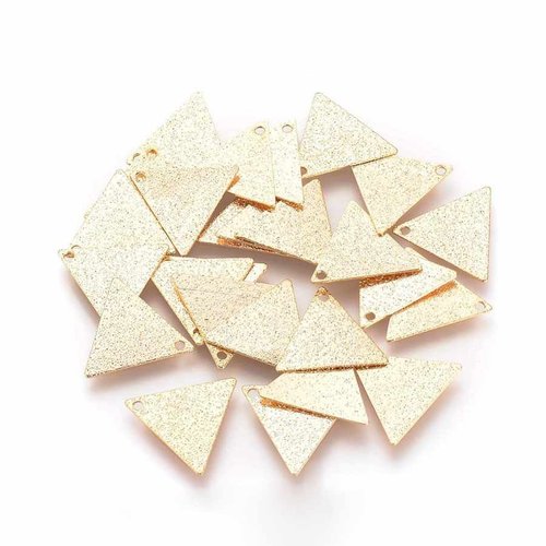 10 sequins stardust triangle laiton or 24kt 13x15mm