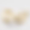 1 paire boucle d'oreille clou acier or ronde 18mm