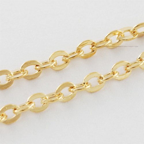 1 mètre s105 chaîne  doré ovale 4x3mm épaisseur 0,8mm