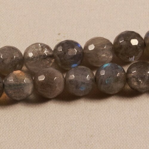 10 perles de gemmes qualité aaa labradorite  facettée 5mm