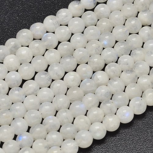20 perles semi-précieuse de pierre de lune 5-6mm