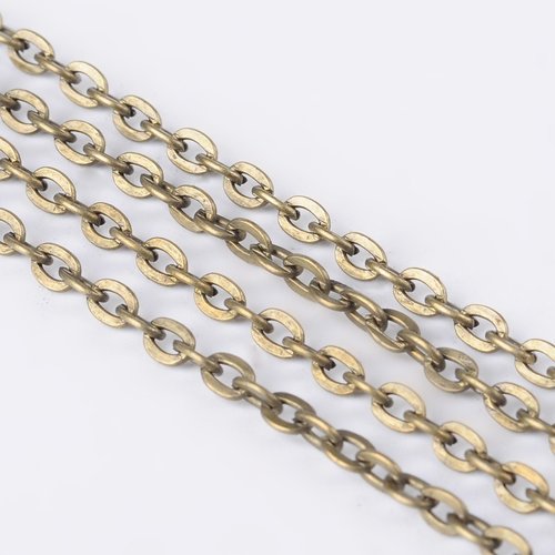 1 mètre  s041 chaine bronze antique  maillon ovale  2,5x2,8mm