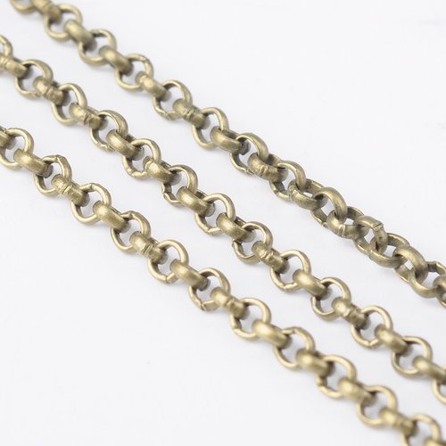 1 mètre  s067 chaine maillon rond couleur bronze  2.5mm