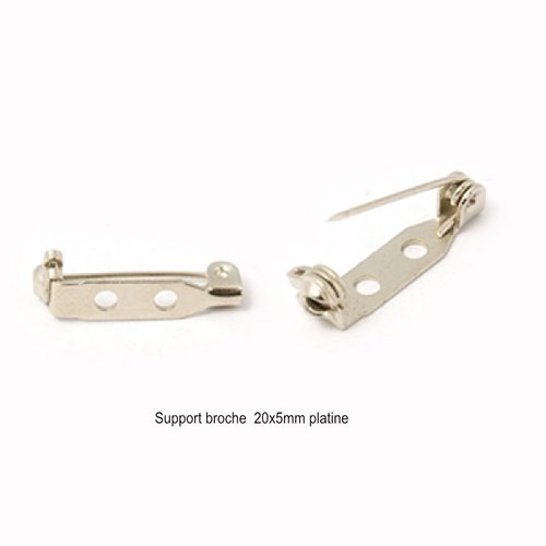 10 supports broche rectangle  platine à  vis 20x5mm